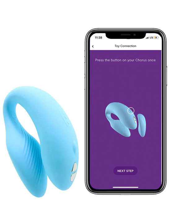 Вибромассажёр сенсорный для пар We-Vibe Chorus, бирюзовый