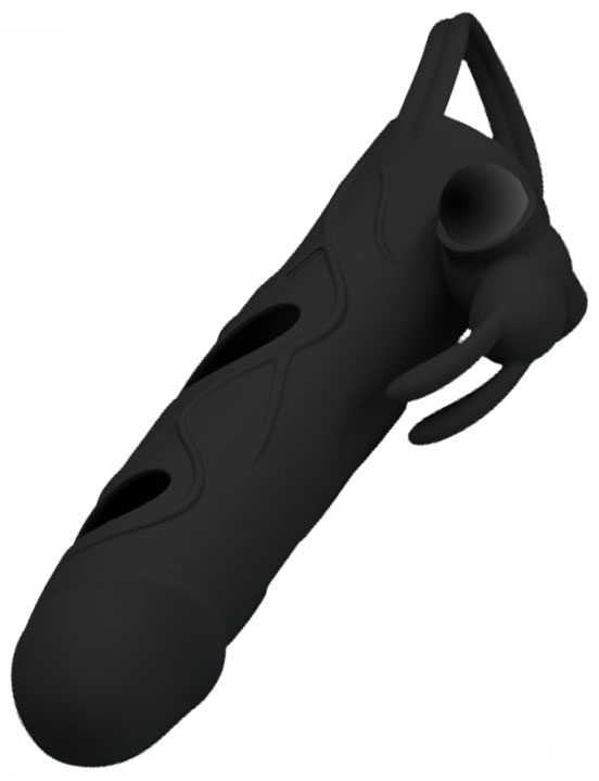 Насадка с вибрацией и дополнительной стимуляцией, 140 мм