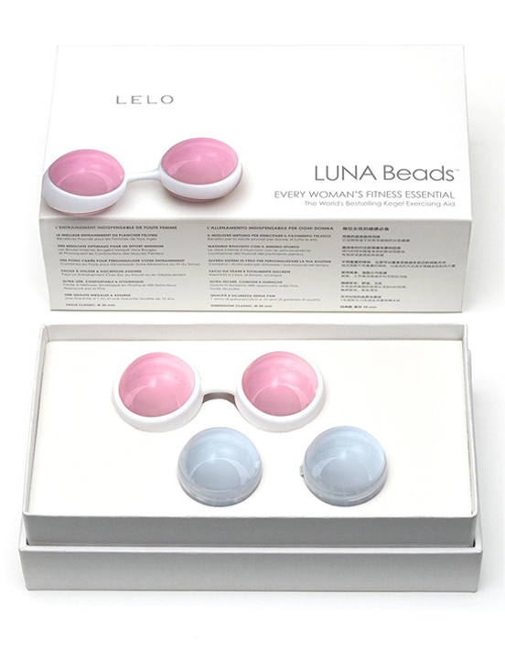 Шарики Luna Beads, голубые и розовые, 36x80 мм