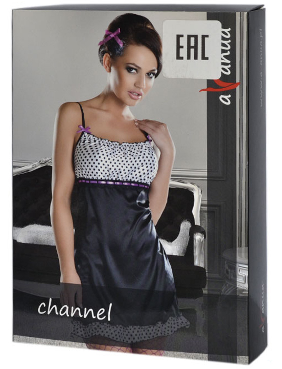 Платье Channel, чёрно-белое, L/XL