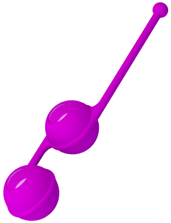 Вагинальные шарики Kegel Tighten UP III со смещённым центром тяжести, фиолетовые, 35x170 мм