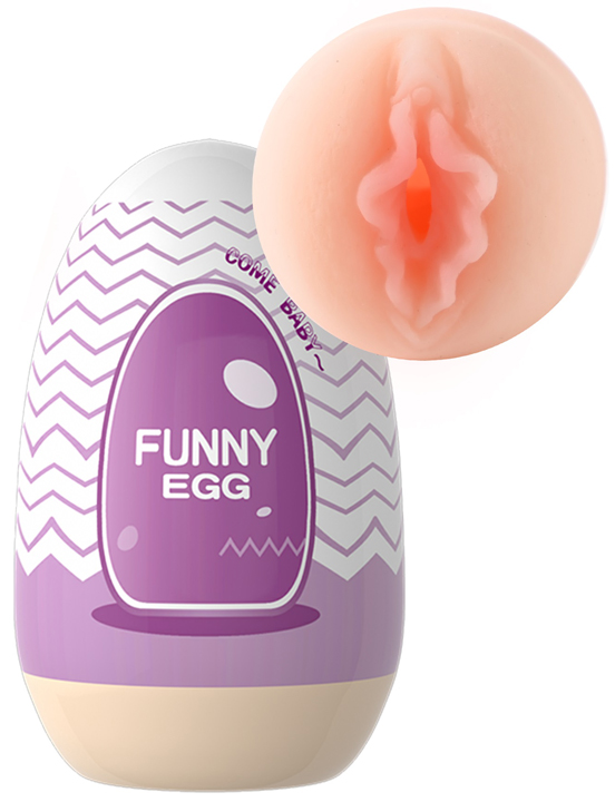 Мастурбатор-яйцо Eroticon Fanny Egg (вагина), фиолетовый, 40x90 мм