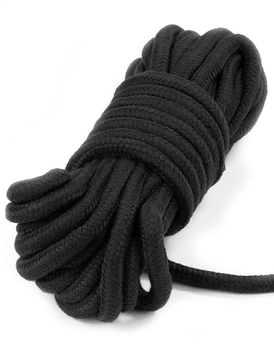 Верёвка Fetish Bondage Rope для бондажа и декоративной вязки, чёрный, 10 м