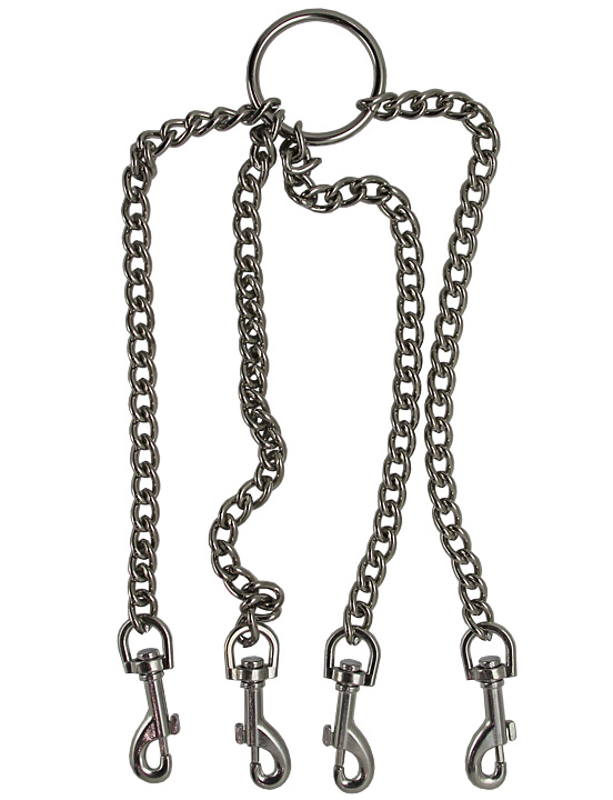 Четыре цепи на кольце с одной стороны и карабинами на другой, 250 мм