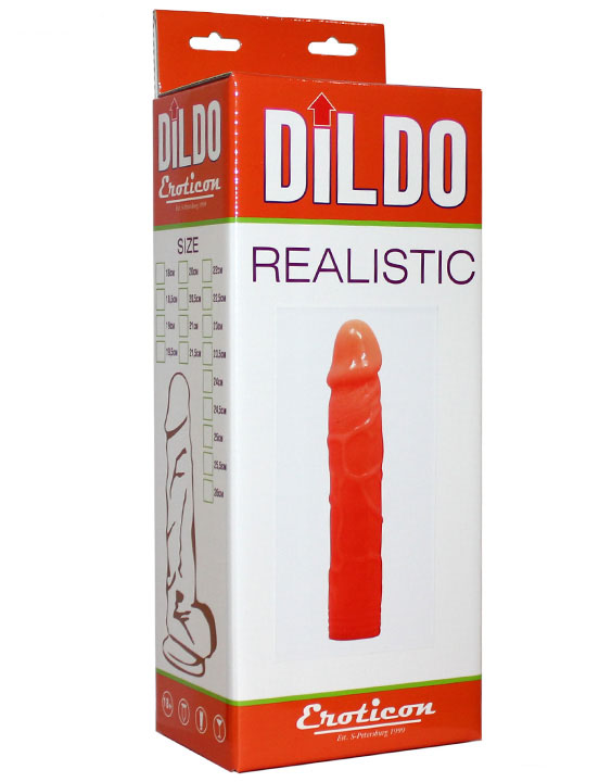 Фаллоимитатор Eroticon Realistic, гнущийся, телесный, 35x185 мм