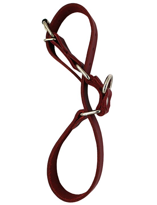 Наручи ременные с полукольцом, красный, размер универсальный