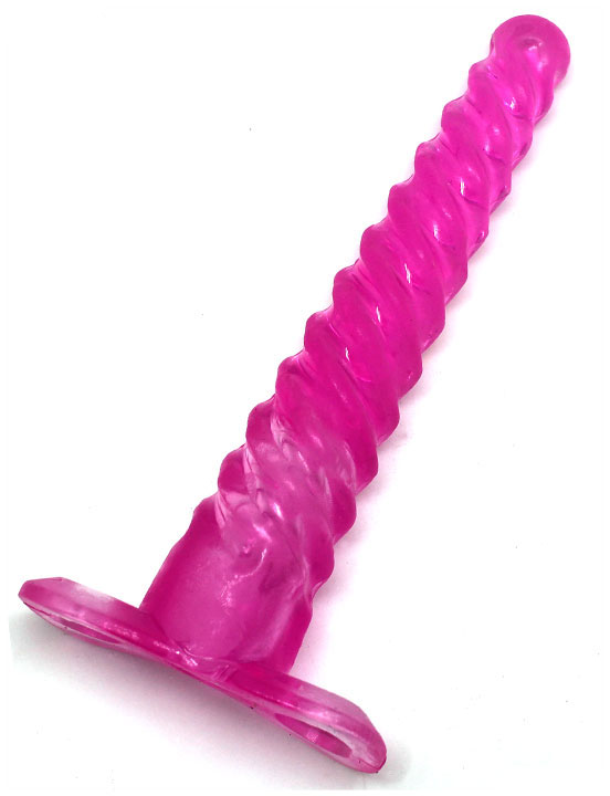 Анальный конус с вибратором, спираль, выносной пульт, 160 мм