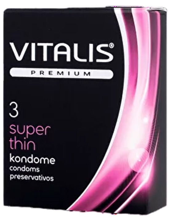 Презервативы VITALIS premium Super Thin ультратонкие, 3 шт.