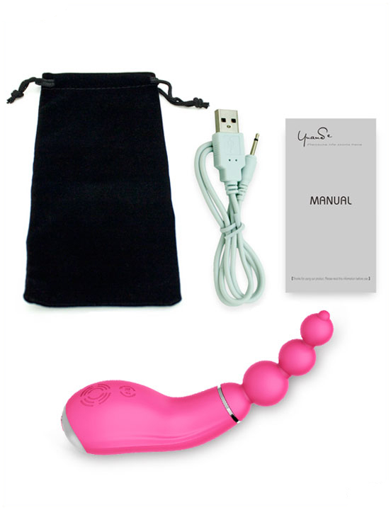 Вибратор BARBARA анальный с вращением Barbara (цепочка шариков)