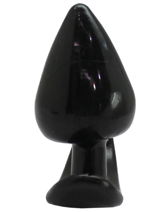 Анальная пробка, чёрная, 65x32 мм