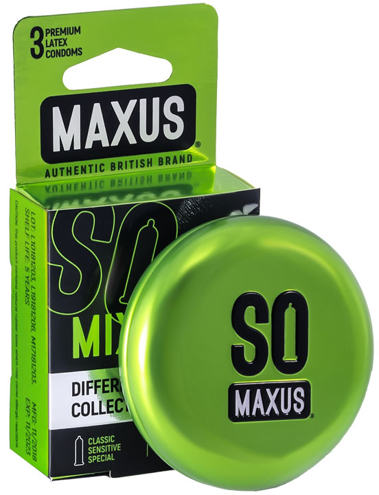Презервативы MAXUS AIR Mixed, набор, 3 шт., п/к