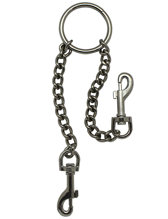 Цепь с центральным кольцом и карабинами по обе стороны, длина цепи 150 мм