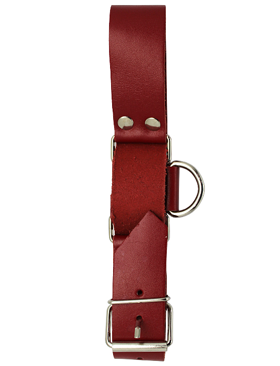 Наручи ременные с полукольцом, красный, размер универсальный