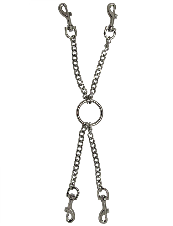 Четыре цепи на кольце с одной стороны и карабинами на другой, 150 мм