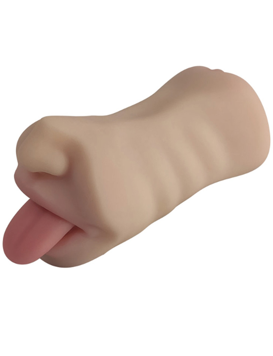 Мастурбатор двойной вагина+рот 3D, телесный, 9,5x70х200 мм