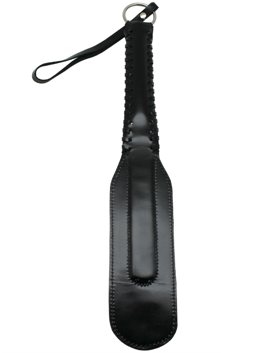 Хлопушка узкая, лакированная, чёрная