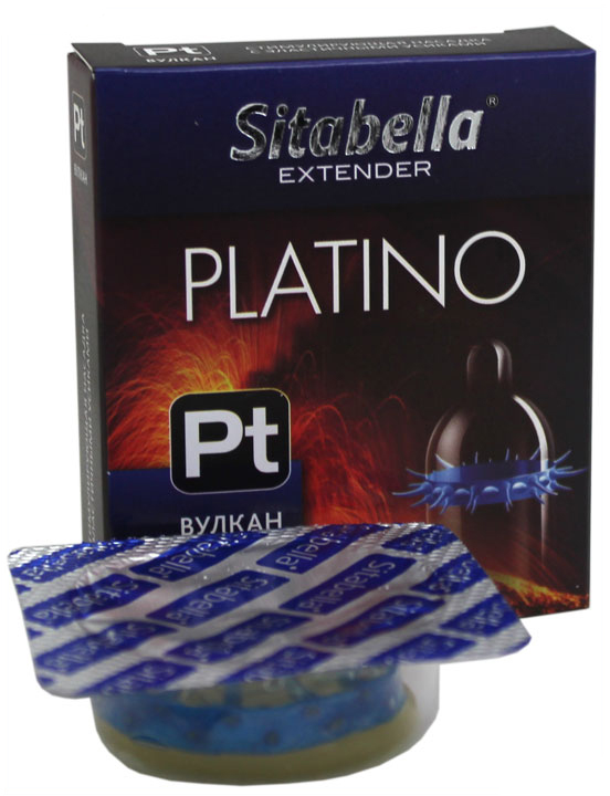 Насадка стимулирующая Extender Platino «Вулкан» с эластичными усиками