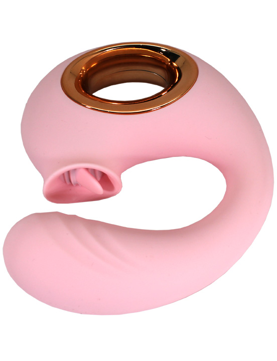 Вибратор Eroticon Lovely с клиторальным стимулятором, розовый, 30x85x175 мм