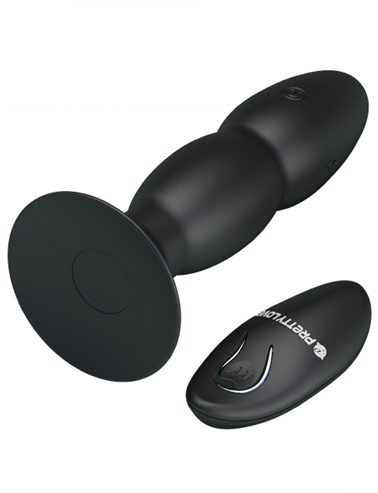 Вибропробка на присоске с дистанционным пультом, 4 вида ротации, 37x135 мм