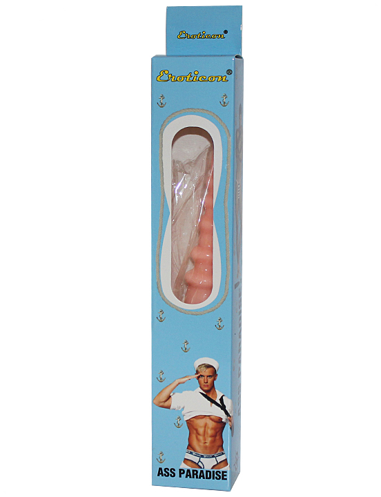 Вибратор Eroticon Ass Paradise гелевый, телесный, 20x210 мм