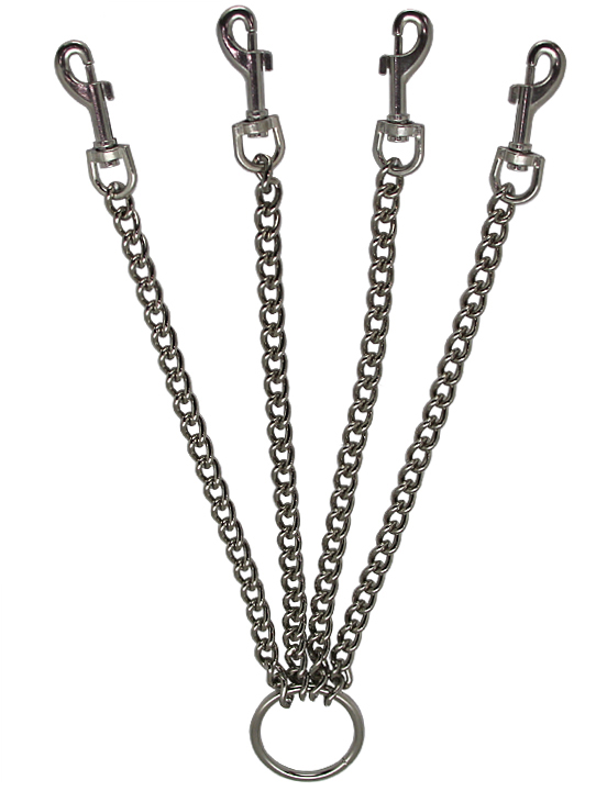Четыре цепи на кольце с одной стороны и карабинами на другой, 250 мм
