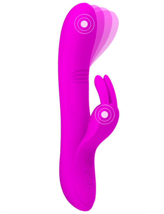 Вибратор Dylan с подвижной головкой и эффектом «шаловливого пальчика», 35x213 мм