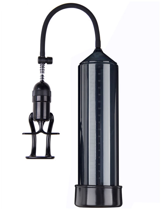 Помпа вакуумная Eroticon PUMP X3 с ручным насосом, чёрная, 60x240 мм