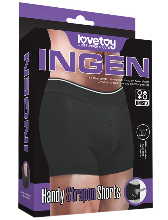 Шорты для страпона INGEN Horny Shorts, чёрный, XL/XXL