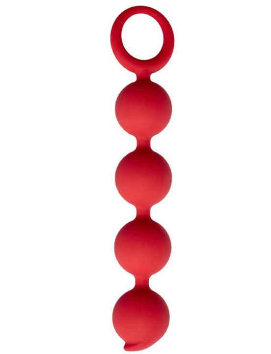 Анальная цепочка Appulse, бордовый, 2,5x13 см