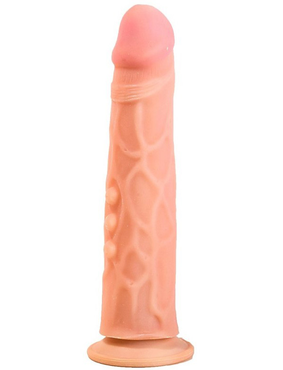 Фаллоимитатор с присоской, телесный, 40x210 мм