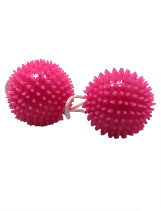 Шарики вагинальные, шипастые, розовые, диаметр 30 мм