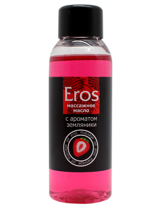 Массажное масло EROS FANTASY с ароматом земляники, 50 мл