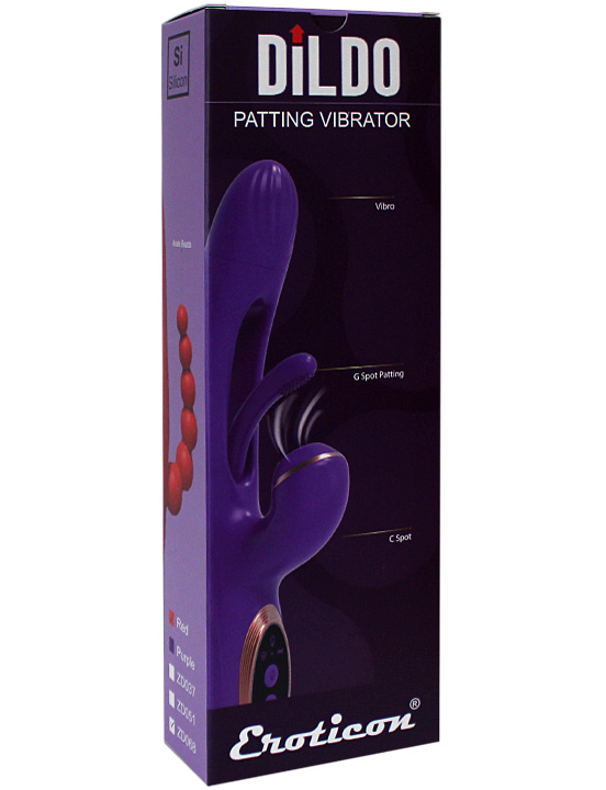 Вибратор Eroticon G-Hit точки G ударный, фиолетовый, 32x240 мм