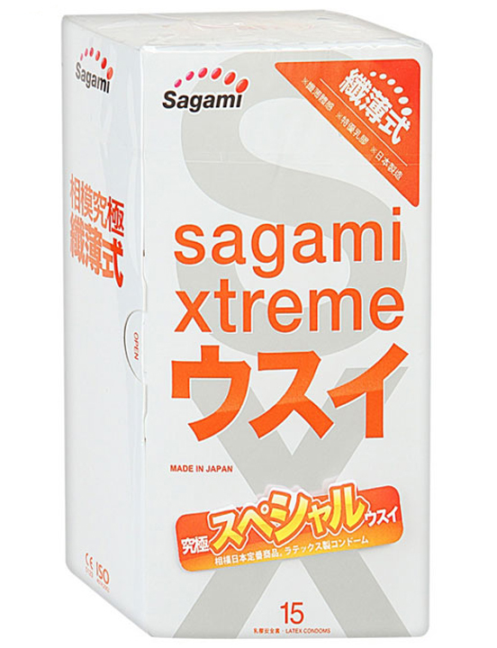 Презервативы Sagami Xtreme 0.04, тонкие, 15 шт.