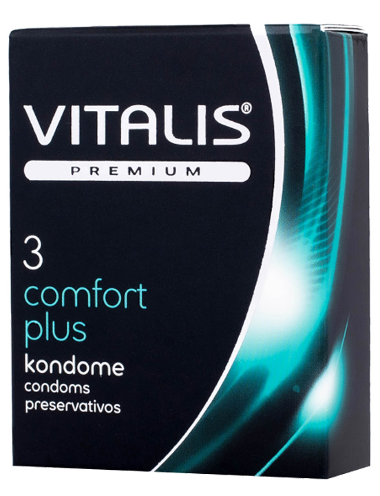 Презервативы VITALIS premium Comfort plus анатомической формы, 3 шт.