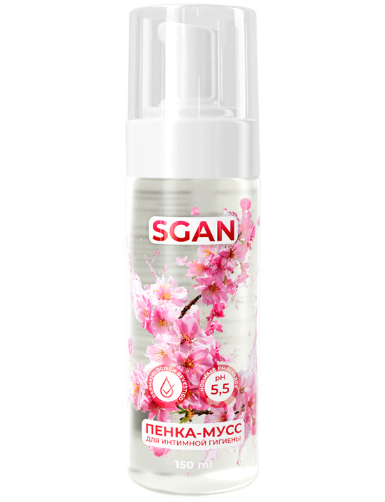 Пенка-мусс для интимной гигиены SGAN с пребиотическим эффектом, 150 мл