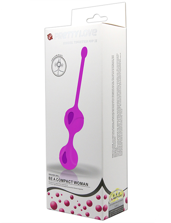 Вагинальные шарики Kegel Tighten UP II со смещённым центром тяжести, 32x163 мм