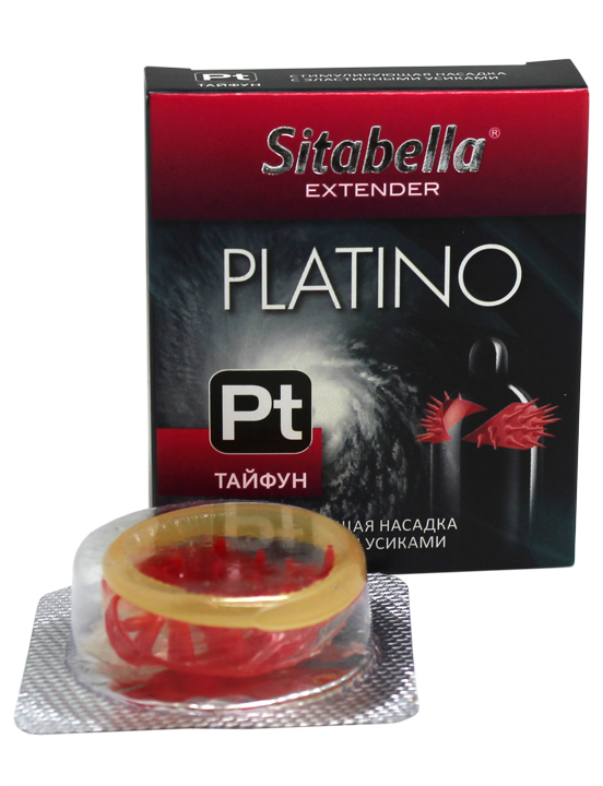 Насадка стимулирующая Extender Platino «Тайфун» с эластичными усиками