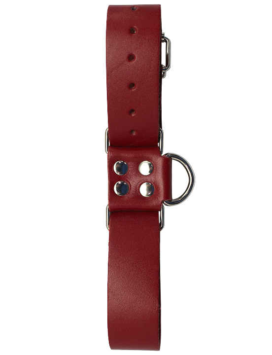 Наручи ременные с полукольцом, красный, размер универсальный