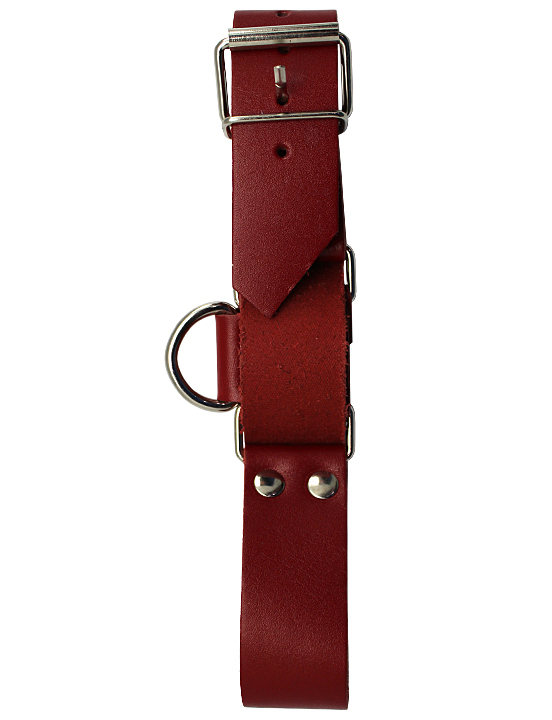 Наручи ременные с полукольцом, красный, размер универсальный