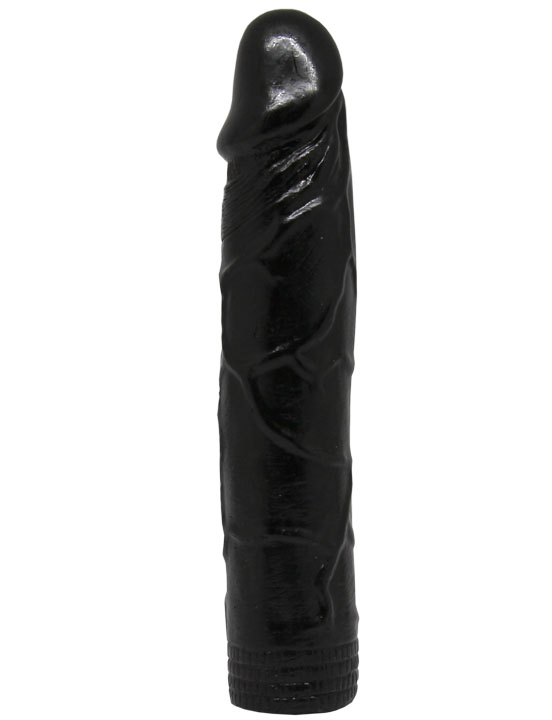 Фаллоимитатор, гнущийся, чёрный, 35x185 мм