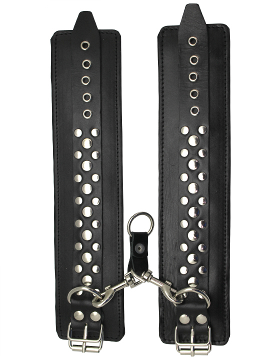 Наручники узкие, на мягкой подкладке, чёрные, размер универсальный