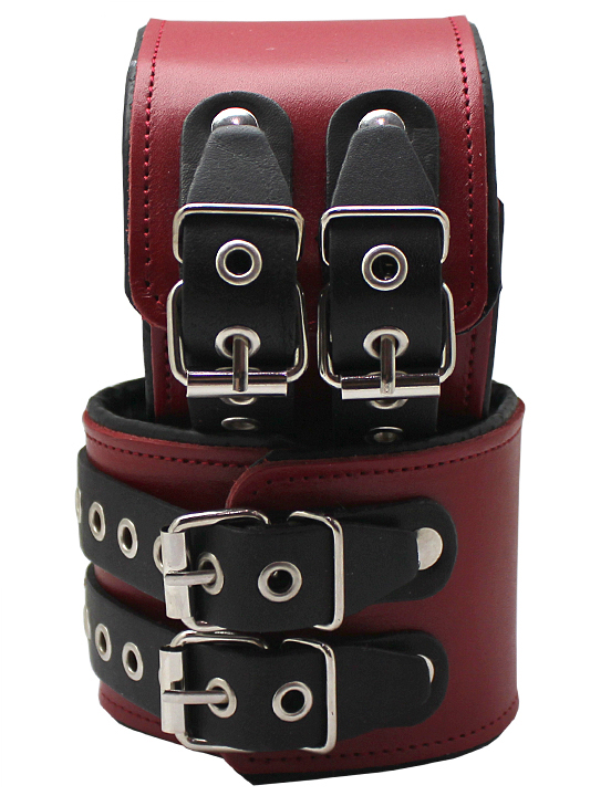 Поножи широкие красные, размер универсальный