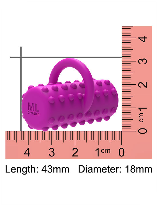 Вибропулька на палец Power Finger, USB, розовый, 44x18 мм