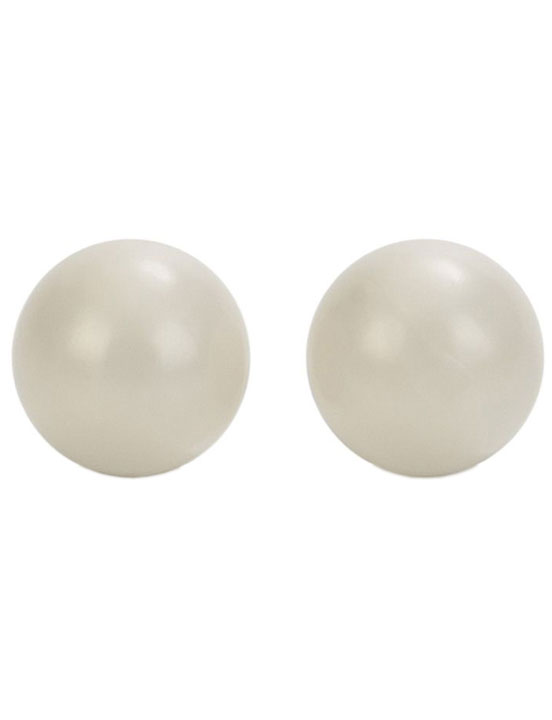 Шарики Pleasure Pearls в белой ракушке, белые, диаметр 20 мм