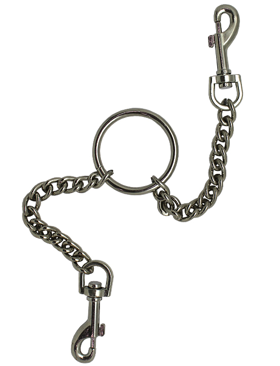 Цепь с центральным кольцом и карабинами по обе стороны, длина цепи 150 мм