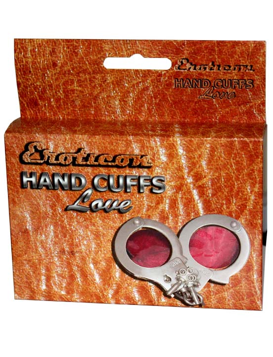 Наручники с мехом, красные