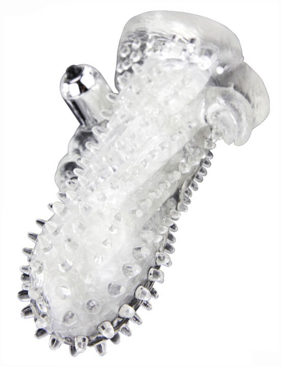 Насадка с вибропулькой, рельефная, прозрачная, 50x140 мм