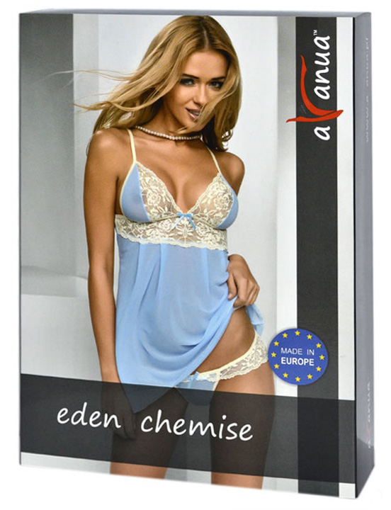 Платье Eden, бело-голубое, L/XL