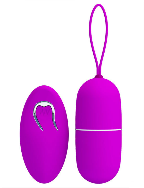 Виброяйцо Arvin с дистанционым пультом, 12 видов вибрации, фиолетовое, 33x75 мм